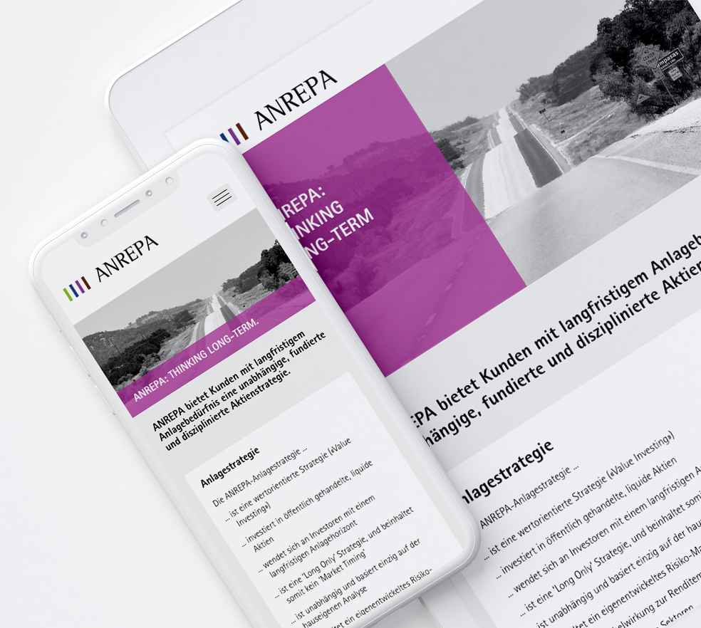 Anrepa Asset Management – Webdesign