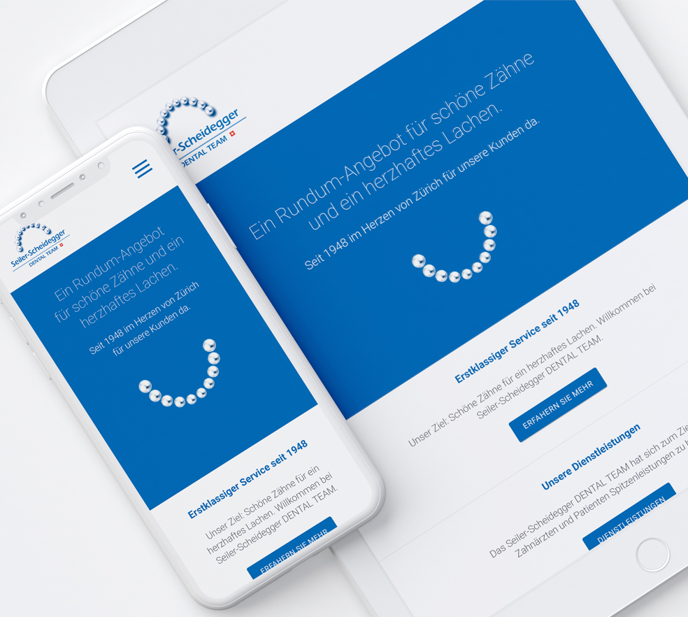 Seiler-Scheidegger DENTAL TEAM – Webdesign