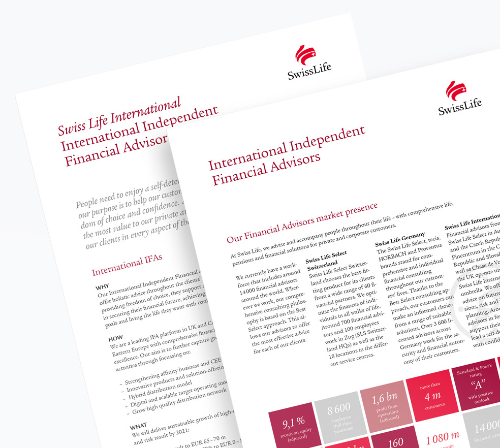 Swiss Life – Factsheets