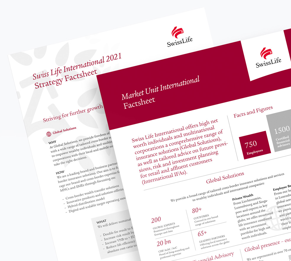 Swiss Life – Factsheets